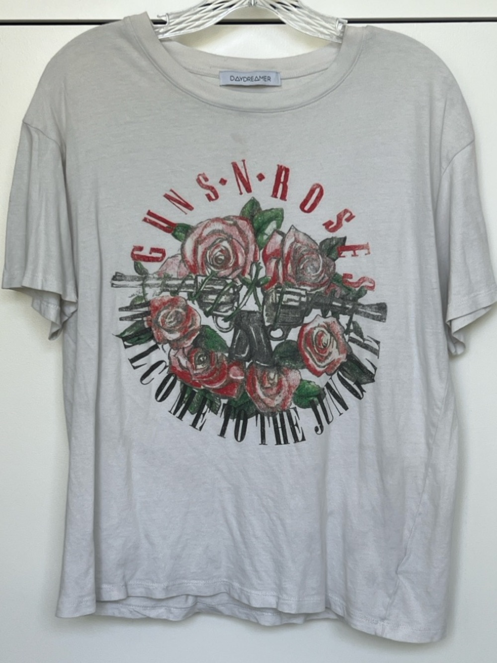 Daydreamer White Guns N' Roses Rose & Revolver Graphic Tee